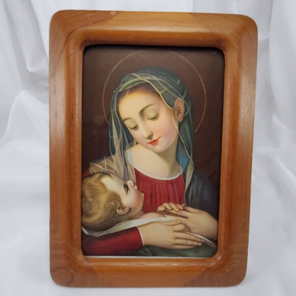 VTG Our Lady of Providence Madonna & Child Framed Religious Art Print - Picture 12 of 12